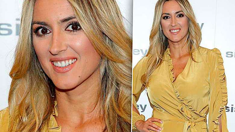 Karolina Szostak w miodowej sukience