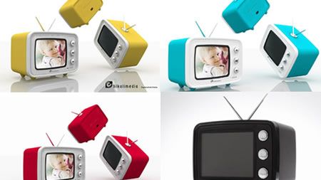 Cyfrowa ramka wyglądająca jak stary telewizor 1