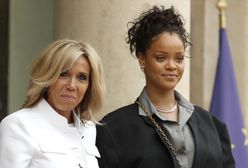 Brigitte Macron spotkała się z Rihanną. Piosenkarka znów zaszokowała stylizacją