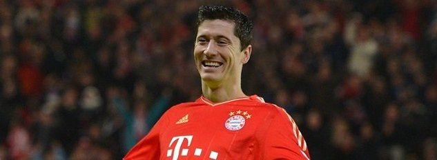 Lewandowski w koszulce Bayernu Monachium / fot. derwesten.de