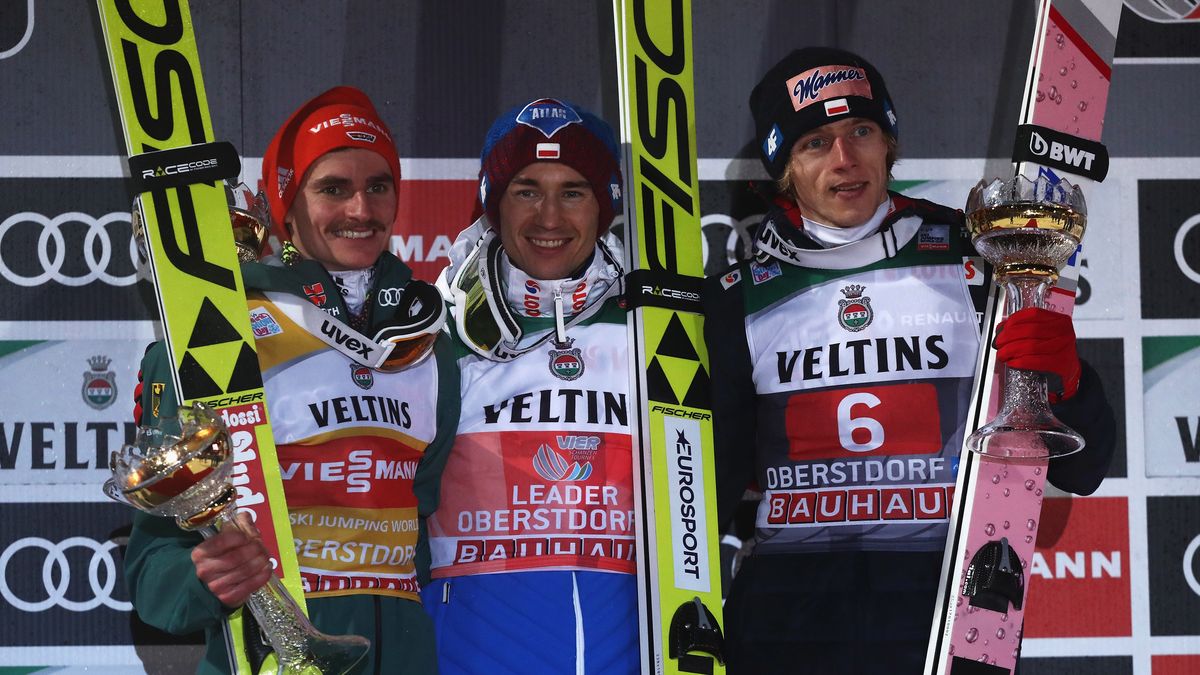 Getty Images / Lars Baron / Na zdjęciu od lewej: Richard Freitag, Kamil Stoch i Dawid Kubacki