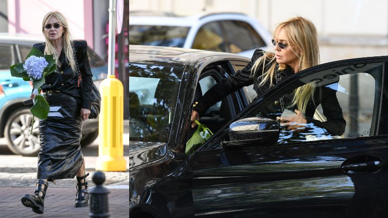 Monika Olejnik przechadza się po Warszawie uzbrojona w markowe dodatki