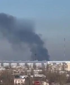 Eksplozja w zakładzie przemysłowym. Kłęby dymu nad Donieckiem