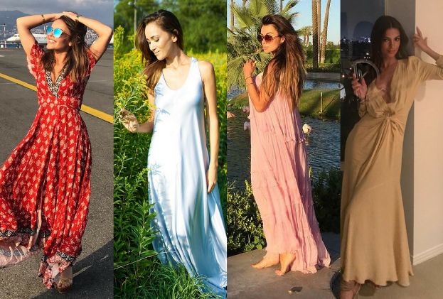 Najpiękniejsze sukienki maxi na lato - jakie wybierają gwiazdy? 