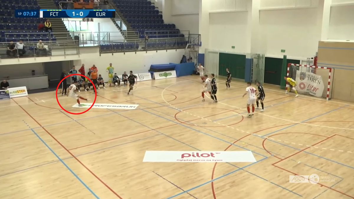 YouTube / Futsal Ekstraklasa / FC Reiter Toruń pokaźnie pokonał Eurobus Przemyśl