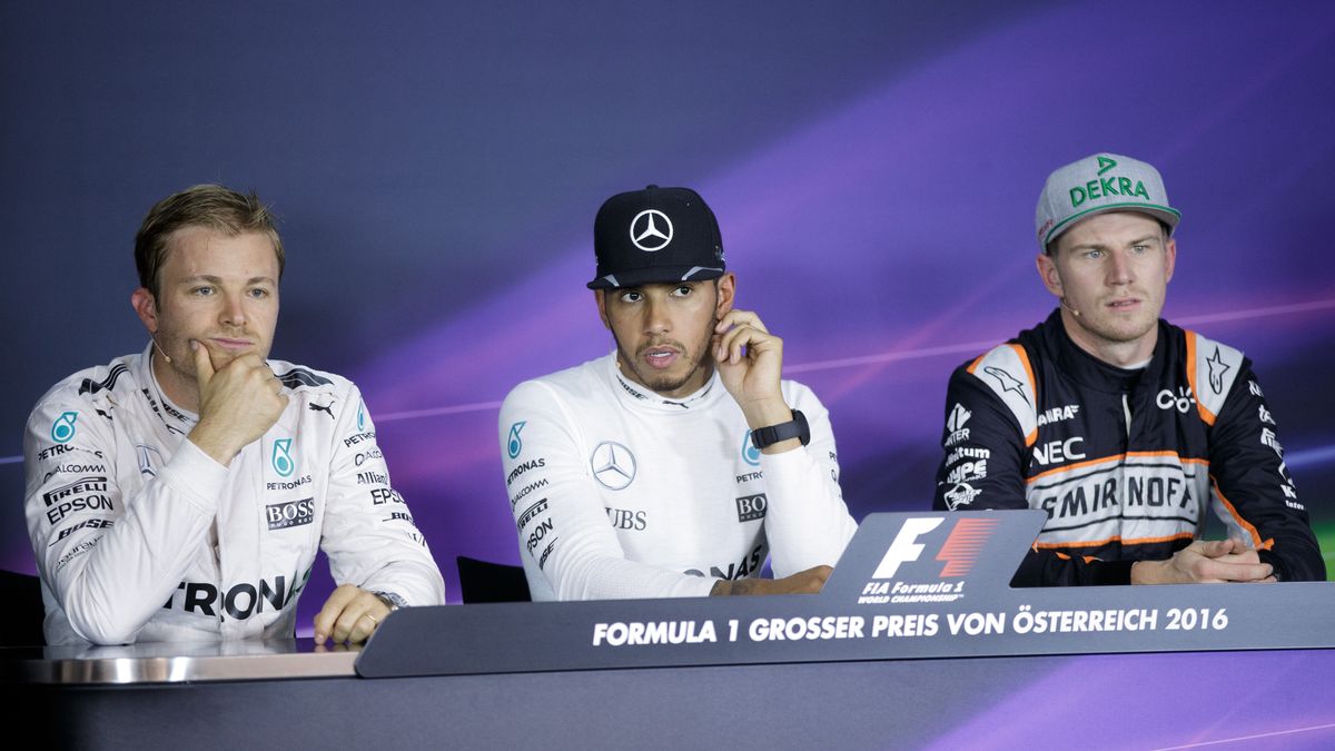 Nico Rosberg, Lewis Hamilton, Nico Hulkenberg
