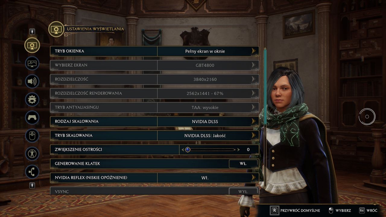 Hogwarts Legacy - ustawienia 3