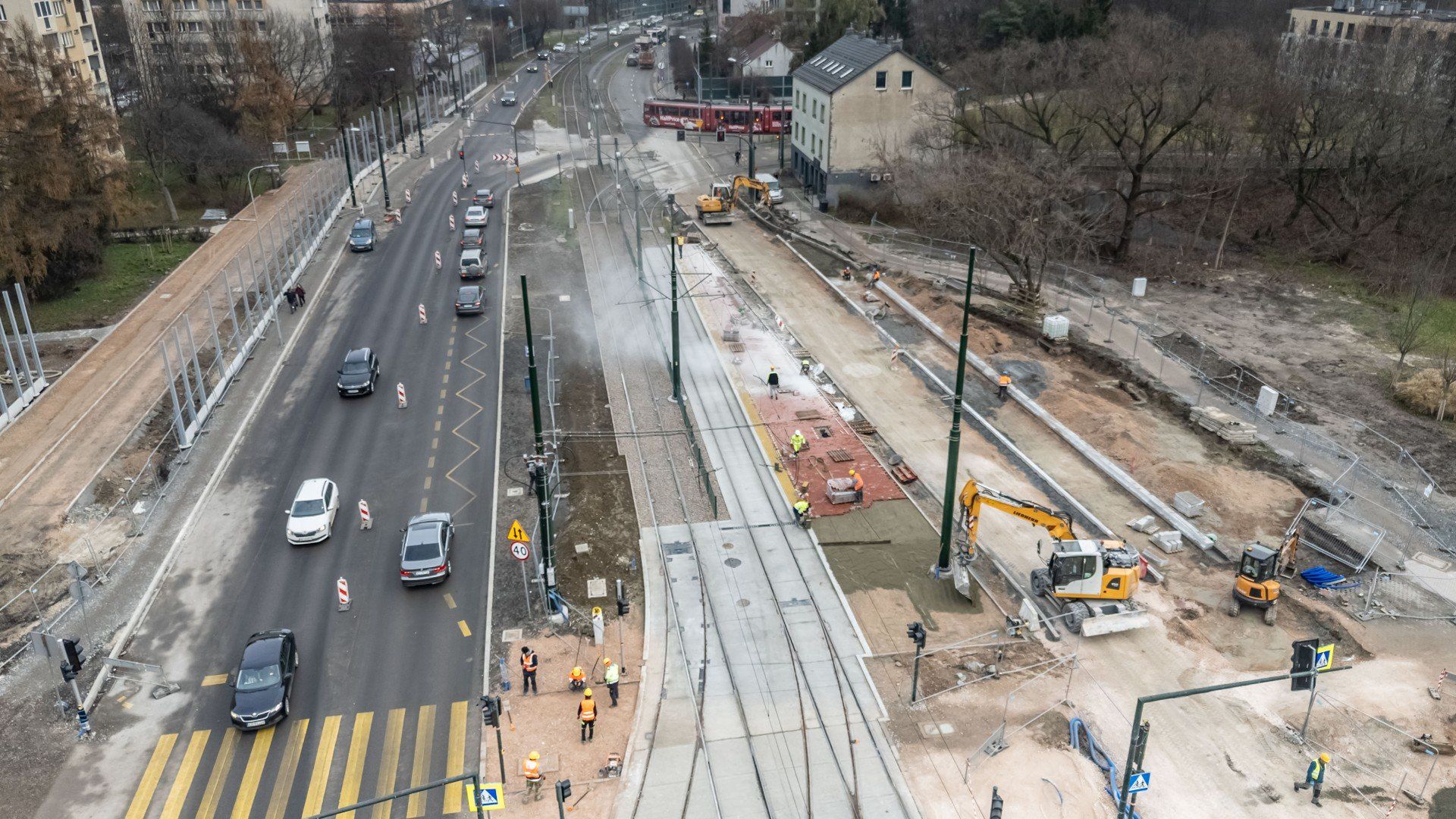 Budowa linii tramwajowej do Mistrzejowic. Nic tak nie utrudnia życia kierowców w Krakowie