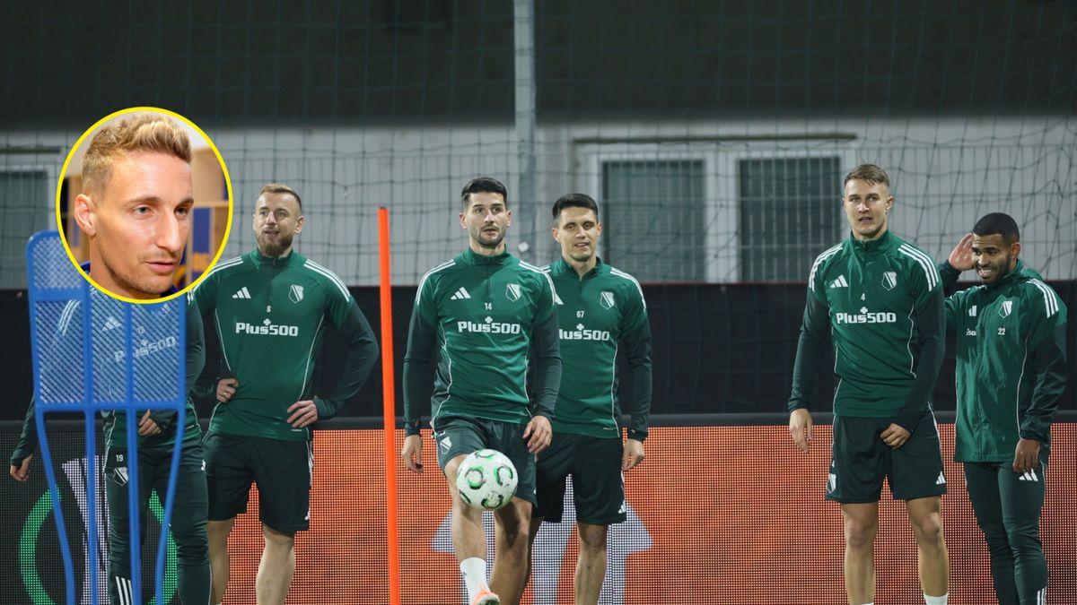 PAP / Leszek Szymański / Andrzej Grygiel / Na zdjęciu: Piłkarze Legii Warszawa, w kółku Uros Korun