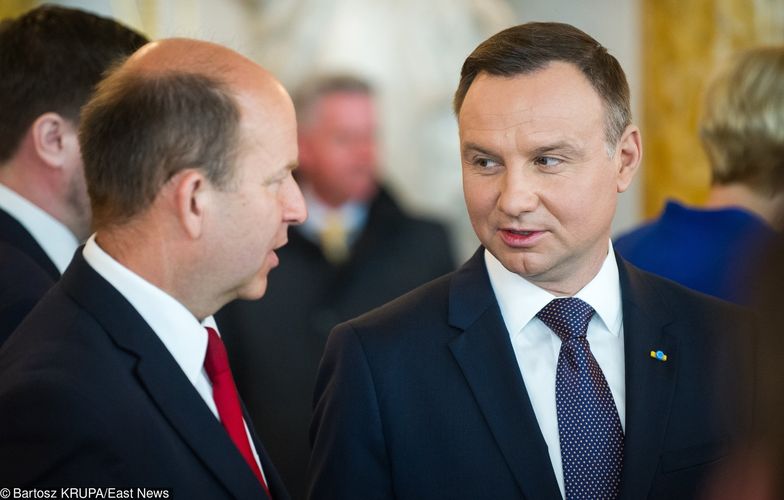 Minister zdrowia Konstanty Radziwiłł i prezydent Andrzej Duda