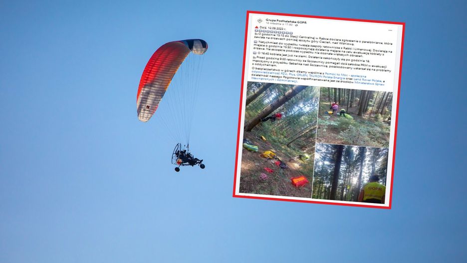 Leciała paralotnią nad górami. Interweniował GOPR