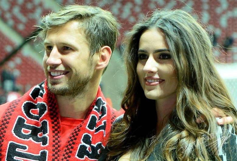 Grzegorz Krychowiak i Celia Jaunat