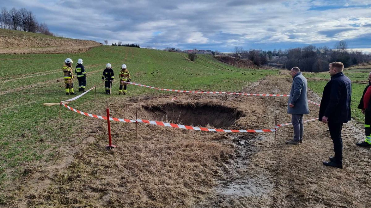 Zapadlisko w gminie Jerzmanowice-Przeginia