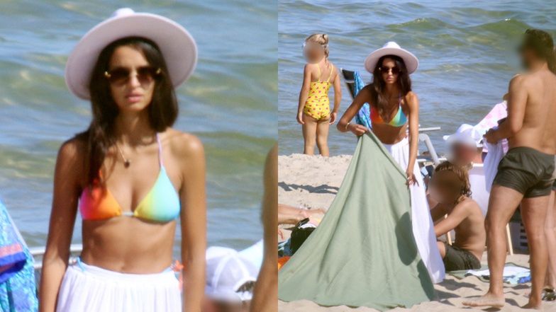 Klaudia El Dursi wypoczywa na plaży w Chałupach