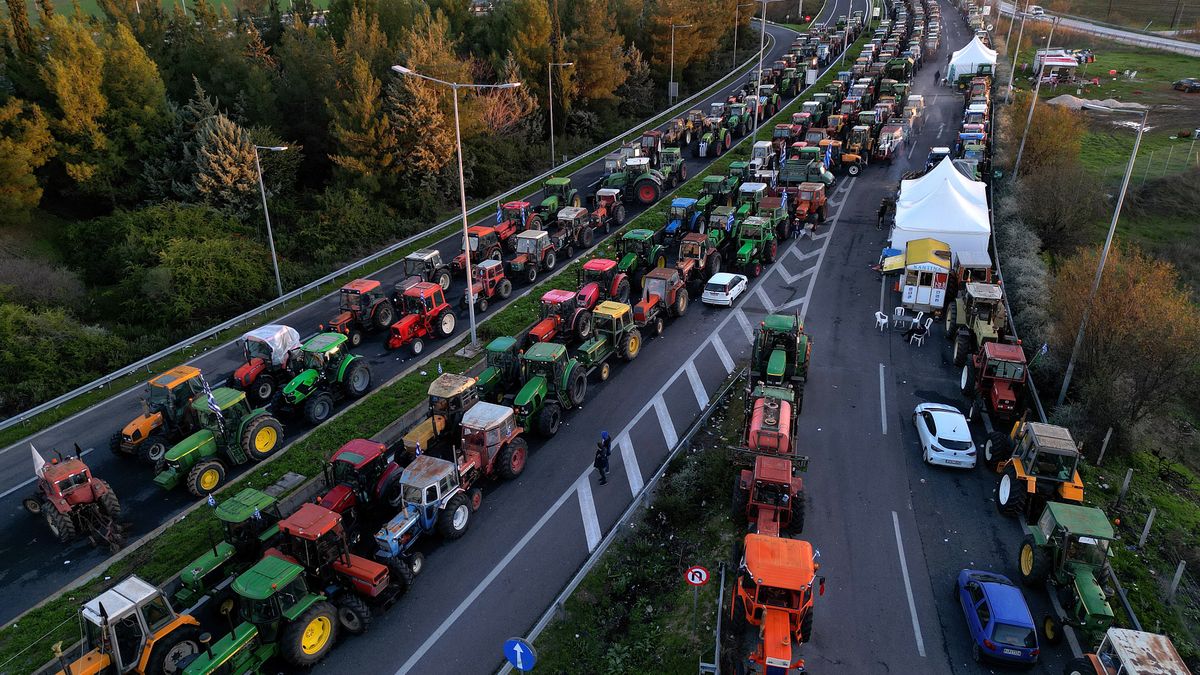 Protesty rolników w Grecji
