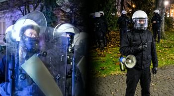 Wiceprezes przed zamkniętą bramą TK. "Kto odpowiada za zajęcie?"