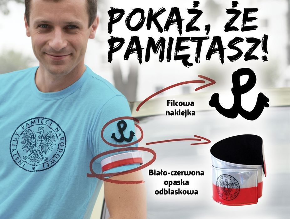 Symbol "Polski Walczącej", odblaskowe opaski i naklejki. Odbierz gadżety związane z Powstaniem Warszawskim