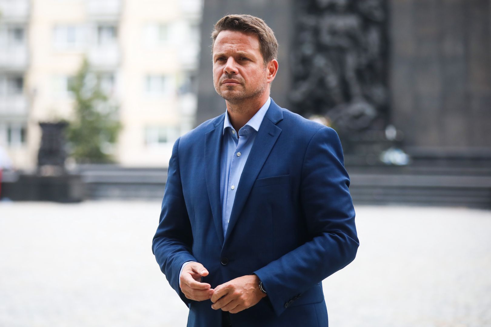Mayor of  Warsaw Rafal Trzaskowski is a new candidate of the main opposition party in  presidentian election after Civic Coalition candidate Malgorzata Kidawa-Blonska quits presidential run. In this file picture Rafal Trzaskowski attends a press conference at the Polin Museum of the History of Polish Jews on 2nd September, 2019 in Warsaw, Poland. (Photo by Beata Zawrzel/NurPhoto via Getty Images)