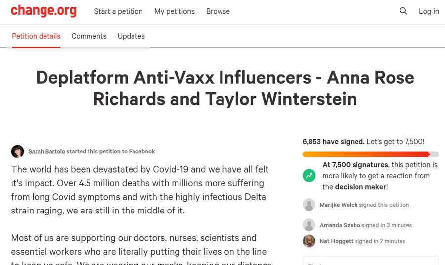 Petycja, aby zbanować antyszczepionkowe influencerki