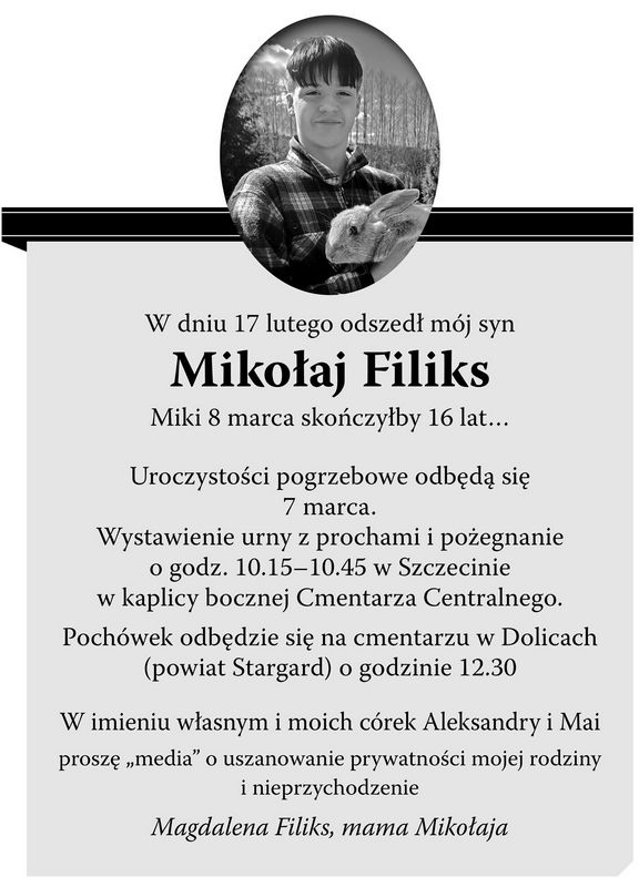 Nie żyje syn posłanki PO, Magdaleny Filiks