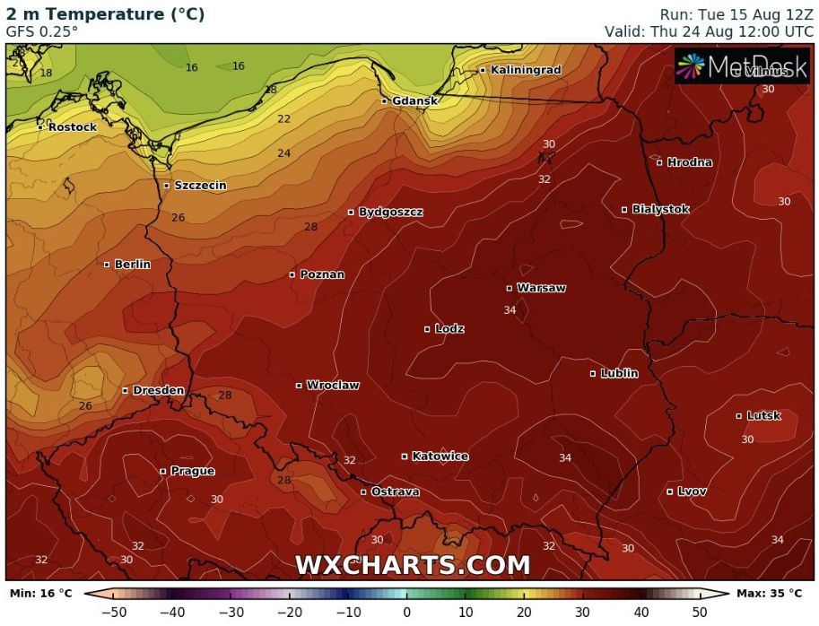 Mapy pogodowe wxcharts.com