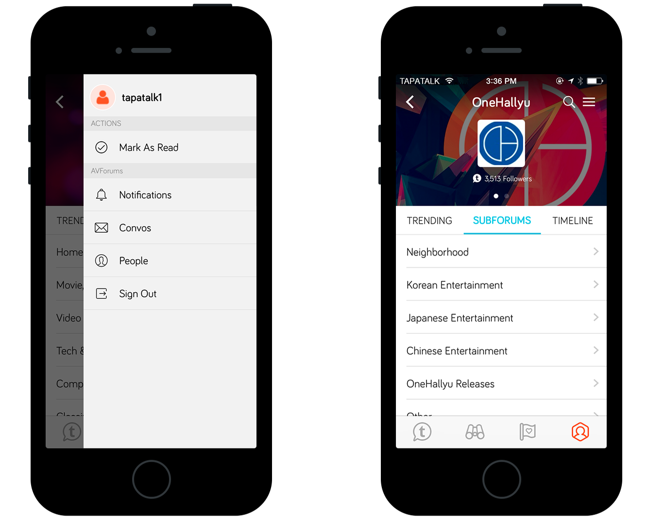 Tapatalk 5.0, iOS