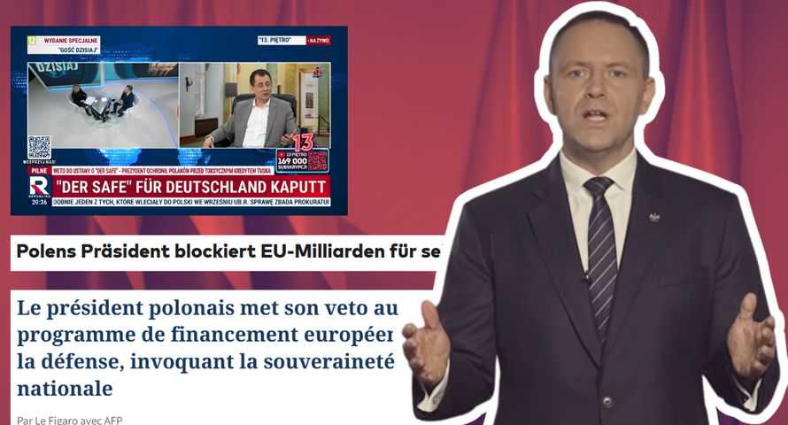 Światowe media o wecie Nawrockiego ws. SAFE. Republika z serią pasków po niemiecku