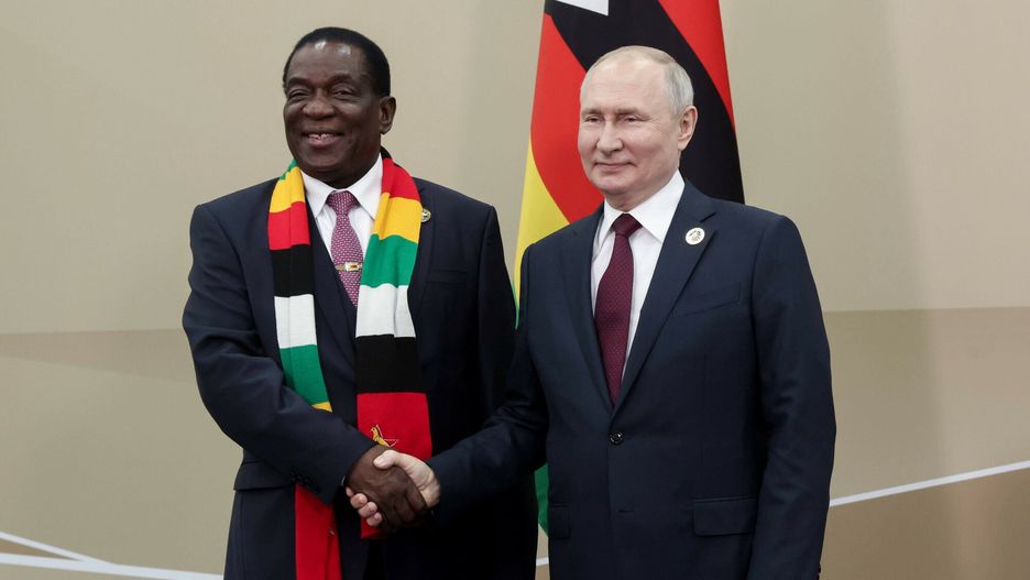 Władymir Putin i prezydent Zimbabwe Emmerson Mnangagwa