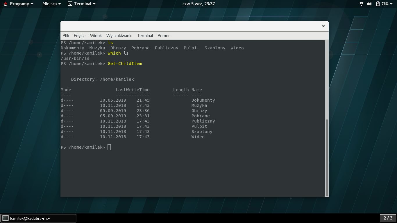 ls, dir, czy... GET-CHILDITEM?