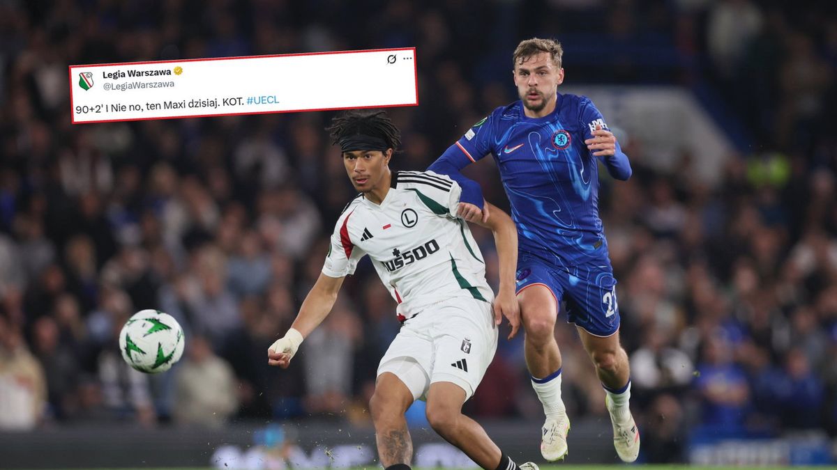 PAP / Leszek Szymański/X/Legia Warszawa / Na głównym: Maximillian Oyedele, w ramce: wpis z X