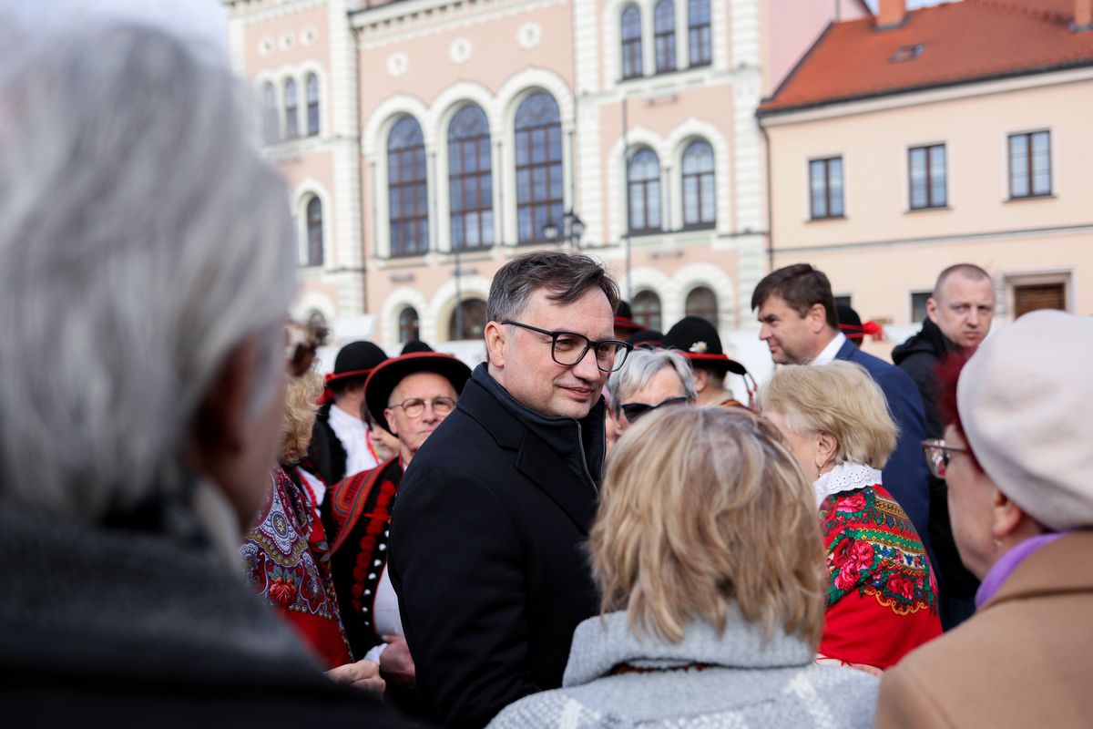 Zbigniew Ziobro podczas spotkania z mieszkańcami w Żywcu