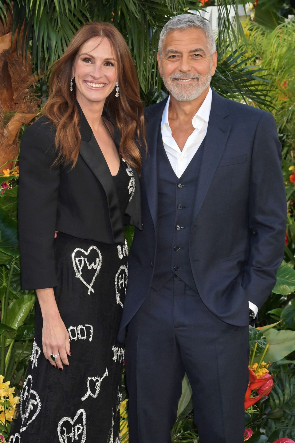 George Clooney z żoną i Julią Roberts