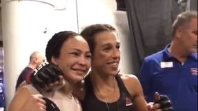 MMA. UFC Fight Night: Joanna Jędrzejczyk - Michelle Waterson. Zawodniczki spotkały się za kulisami (wideo)