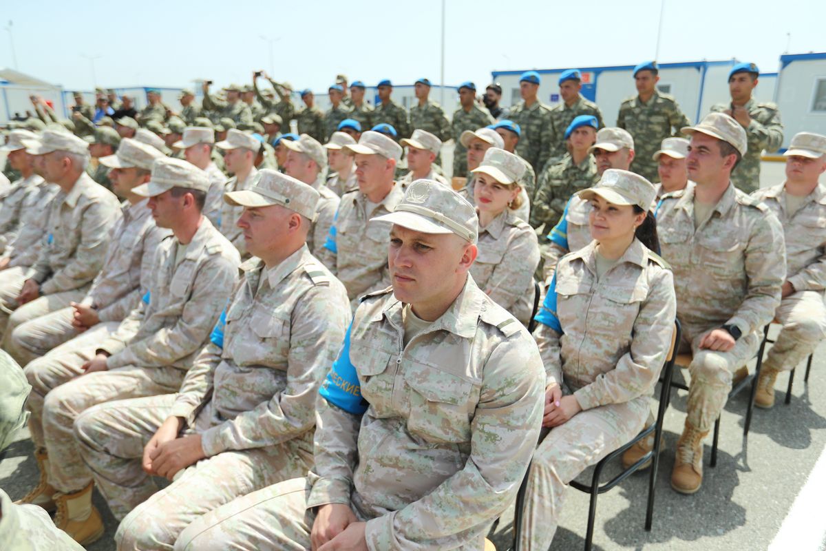 Ceremonia zakończenia rosyjskiej misji pokojowej w Górskim Karabachu