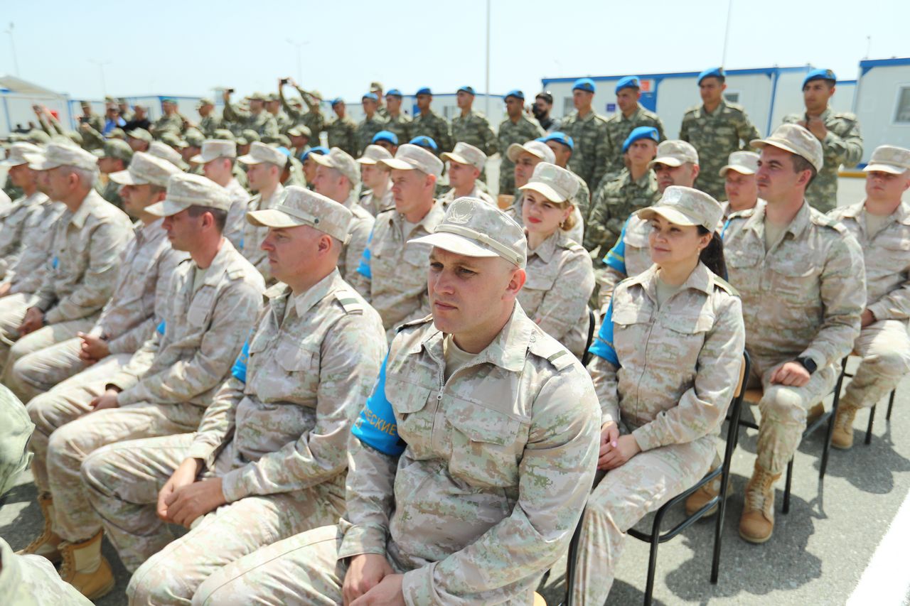 Ceremony marking the end of the Russian peacekeeping mission in Nagorno-Karabakh