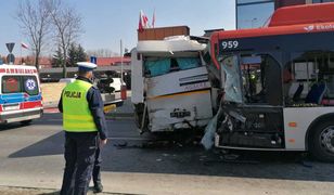 Rzeszów. Zderzenie dwóch autobusów. Ponad 20 osób rannych