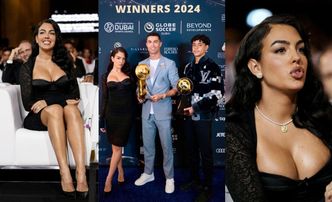 Wydekoltowana Georgina Rodriguez wspiera Cristiano Ronaldo na Globe Soccer Awards. Towarzyszył im 14-letni syn piłkarza