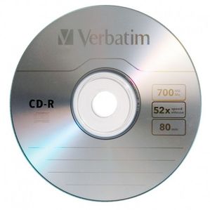 Popularny i teraz CD-R 700 MB. Renomowanej firmy Verbatim