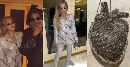 Odpicowana Beyonce błyszczy na imprezie urodzinowej Jaya-Z z torebką w kształcie LUDZKIEGO SERCA (ZDJĘCIA)
