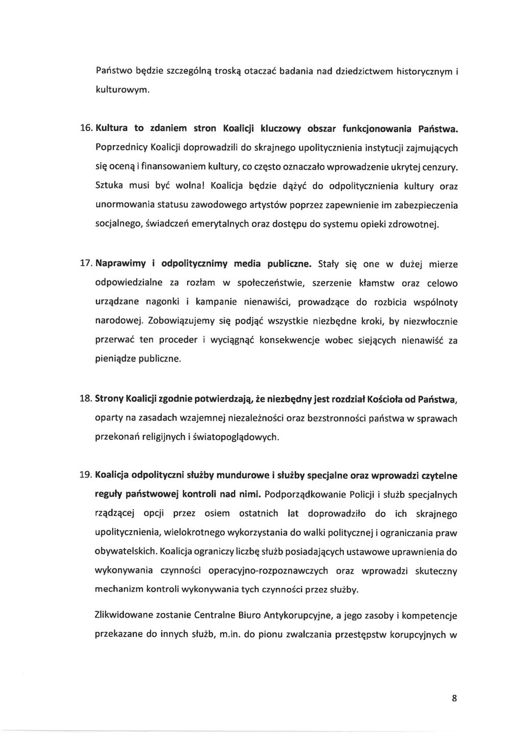 Tekst umowy koalicyjnej