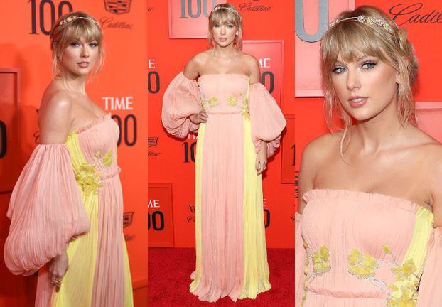 Eteryczna Taylor Swift w różowej kreacji bryluje na gali "Time 100"