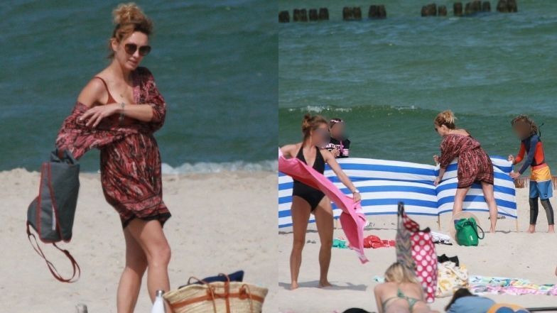 Anna Kalczyńska na plaży w Chałupach