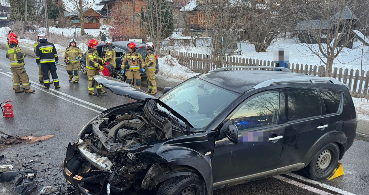 Wypadek na Krzeptówkach. for. KP PSP Zakopane