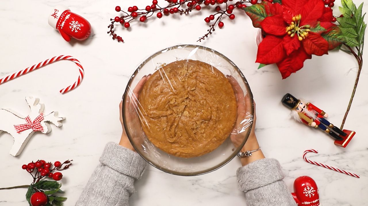 Gingerbread dough prepared before the holidays