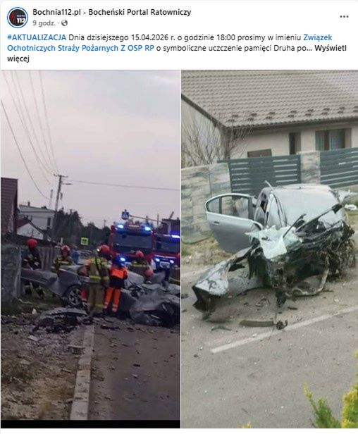 Tragiczny wypadek w drodze na akcję