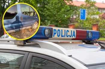 Zuchwała kradzież koło Grójca. Odjechał busem zaparkowanym obok sadu