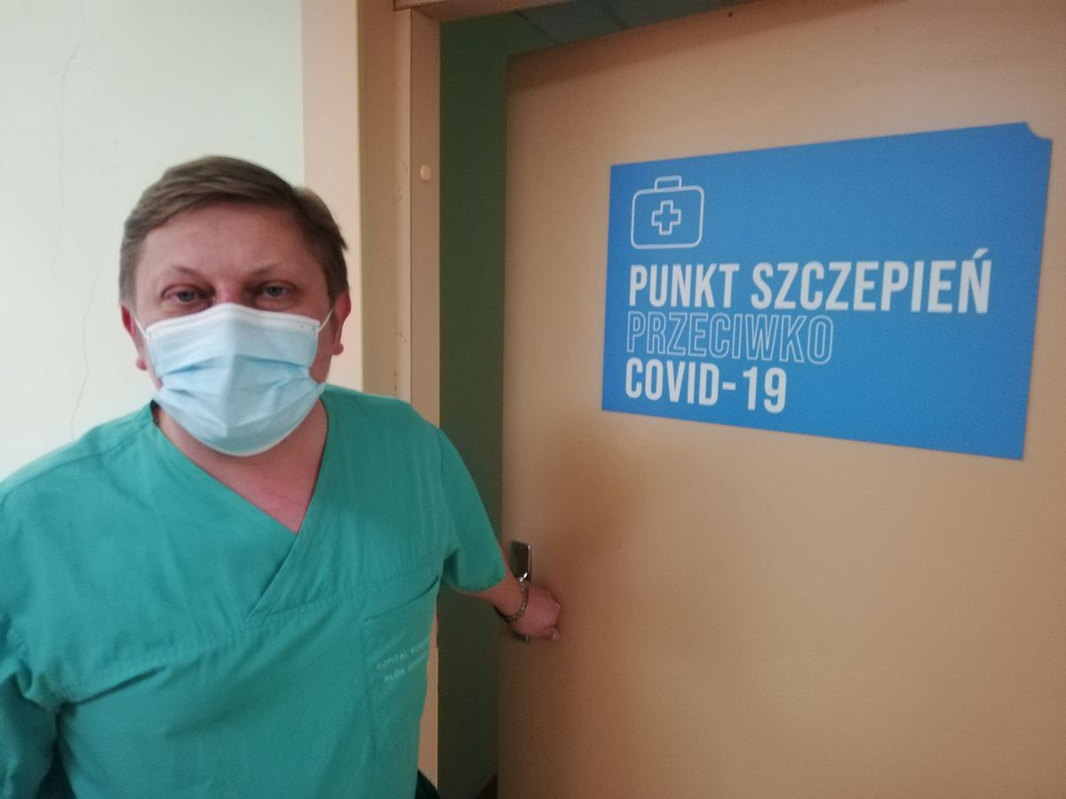 Punkt szczepień w szpitalu w Kościerzynie pod Gdańskiem