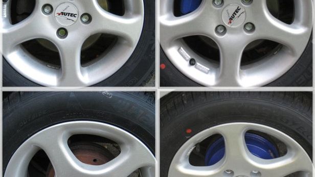 Lakierowane zaciski i bębny hamulcowe