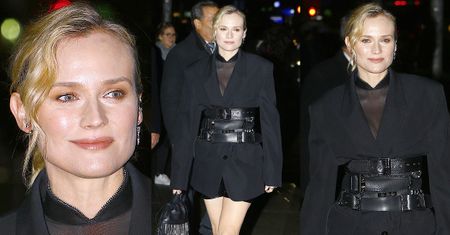 "Sexy mama" Diane Kruger odsłania nogi w skórzanych szortach