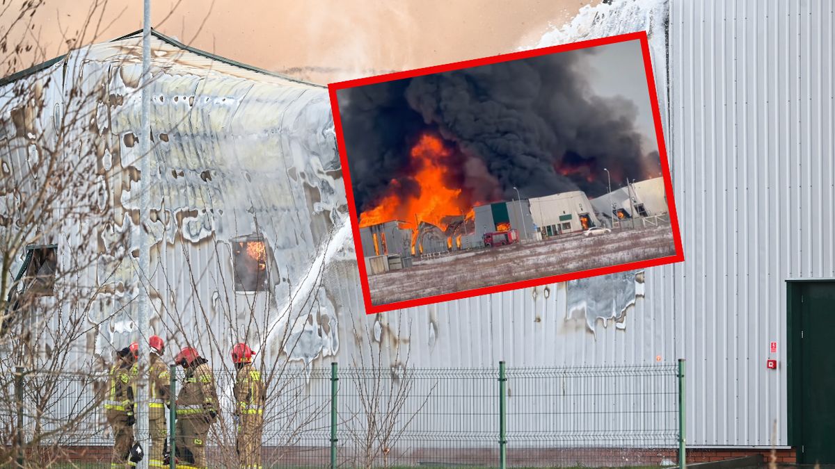 Akcja gaszenia pożaru hali produkcyjno-magazynowej w Bydgoszczy
